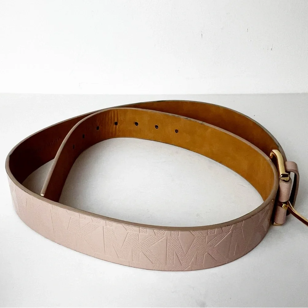 SZ L Michael Kors Pink Monogram Patent Belt - Picture 8 of 8